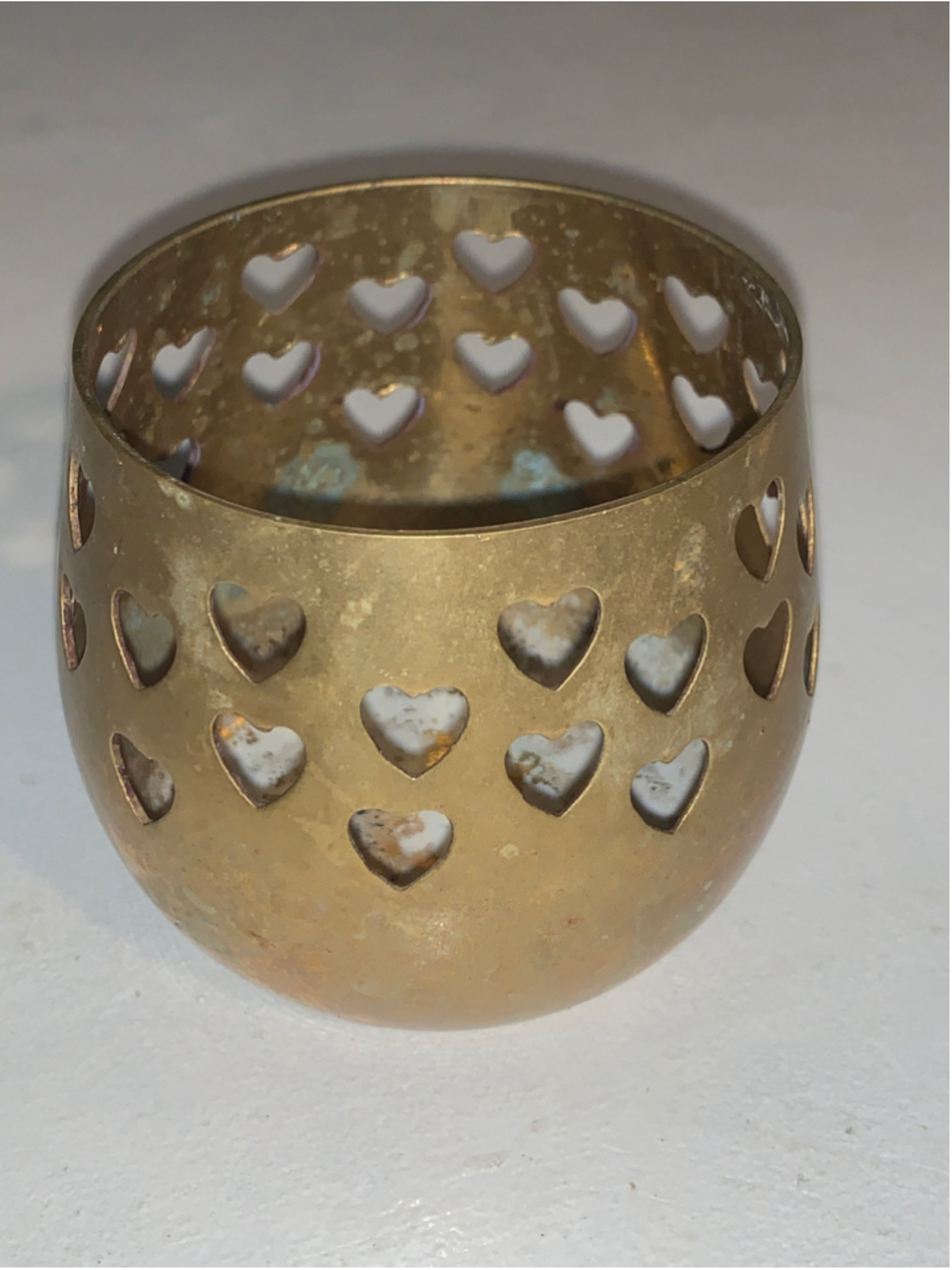 Unbranded Gold Heart Cutout Votive Candle Holder One Size